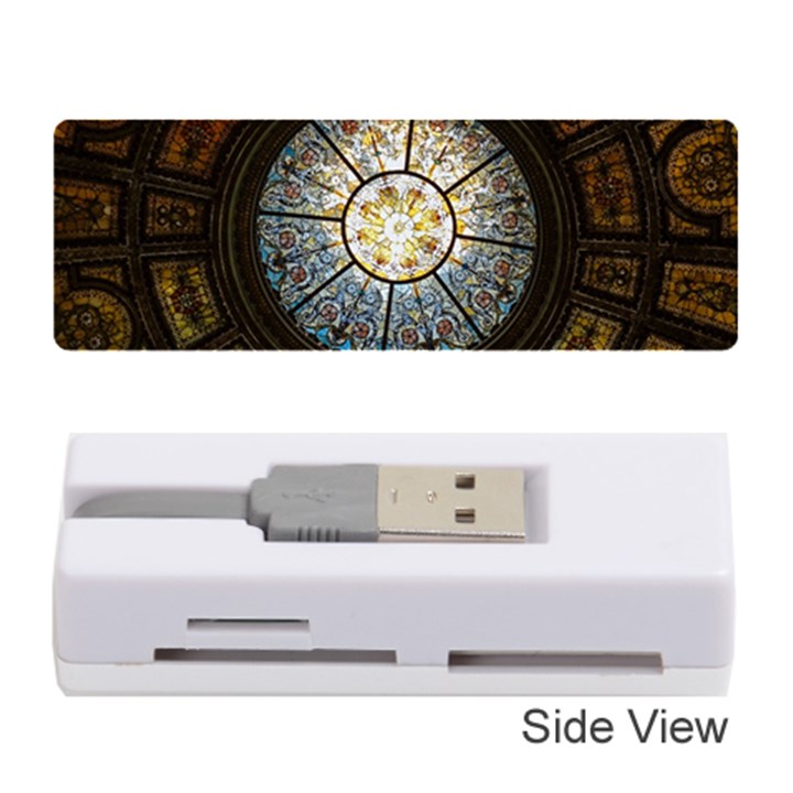 Black And Borwn Stained Glass Dome Roof Memory Card Reader (Stick) 