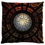 Black And Borwn Stained Glass Dome Roof Large Cushion Case (One Side) Front