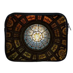 Black And Borwn Stained Glass Dome Roof Apple iPad 2/3/4 Zipper Cases