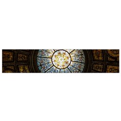 Black And Borwn Stained Glass Dome Roof Flano Scarf (Small)