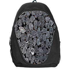 Black And White Art Pattern Historical Backpack Bag by Nexatart