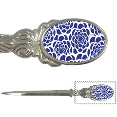 Blue And White Flower Background Letter Openers by Nexatart