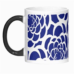 Blue And White Flower Background Morph Mugs by Nexatart