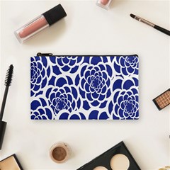 Blue And White Flower Background Cosmetic Bag (small)  by Nexatart