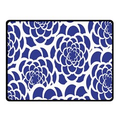 Blue And White Flower Background Fleece Blanket (small) by Nexatart