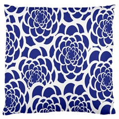 Blue And White Flower Background Large Cushion Case (one Side) by Nexatart