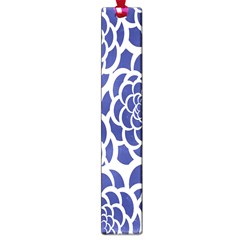 Blue And White Flower Background Large Book Marks by Nexatart