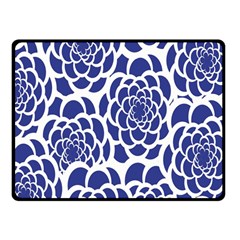 Blue And White Flower Background Double Sided Fleece Blanket (small)  by Nexatart