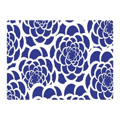 Blue And White Flower Background Double Sided Flano Blanket (mini)  by Nexatart