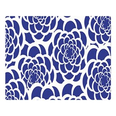 Blue And White Flower Background Double Sided Flano Blanket (large)  by Nexatart