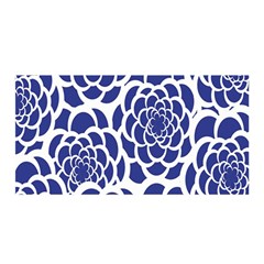 Blue And White Flower Background Satin Wrap by Nexatart