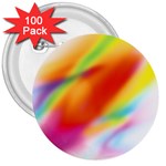 Blur Color Colorful Background 3  Buttons (100 pack)  Front