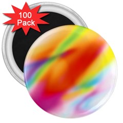 Blur Color Colorful Background 3  Magnets (100 Pack)