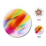 Blur Color Colorful Background Playing Cards (Round)  Front