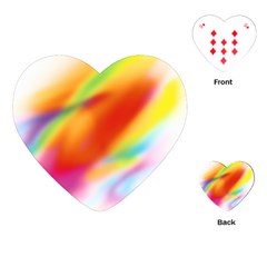 Blur Color Colorful Background Playing Cards (heart)  by Nexatart