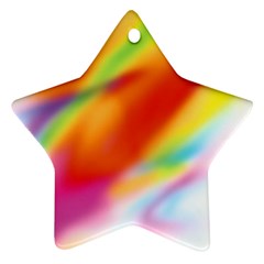 Blur Color Colorful Background Star Ornament (two Sides) by Nexatart