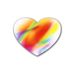 Blur Color Colorful Background Heart Coaster (4 Pack)  by Nexatart