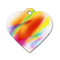 Blur Color Colorful Background Dog Tag Heart (one Side) by Nexatart