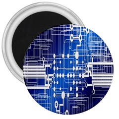 Board Circuits Trace Control Center 3  Magnets by Nexatart