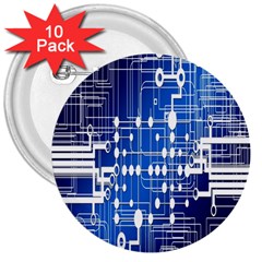 Board Circuits Trace Control Center 3  Buttons (10 Pack)  by Nexatart