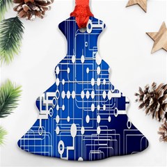 Board Circuits Trace Control Center Ornament (christmas Tree)  by Nexatart