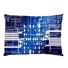 Board Circuits Trace Control Center Pillow Case (two Sides) by Nexatart