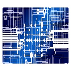 Board Circuits Trace Control Center Double Sided Flano Blanket (small)  by Nexatart