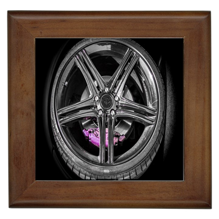 Bord Edge Wheel Tire Black Car Framed Tiles