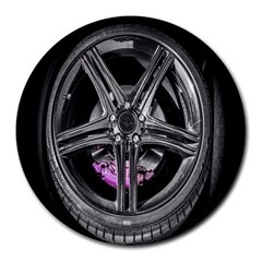 Bord Edge Wheel Tire Black Car Round Mousepads by Nexatart