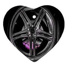 Bord Edge Wheel Tire Black Car Ornament (heart) by Nexatart