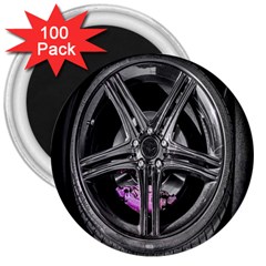 Bord Edge Wheel Tire Black Car 3  Magnets (100 Pack) by Nexatart