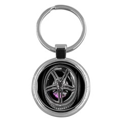 Bord Edge Wheel Tire Black Car Key Chains (round)  by Nexatart