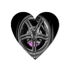 Bord Edge Wheel Tire Black Car Heart Magnet by Nexatart