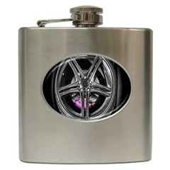 Bord Edge Wheel Tire Black Car Hip Flask (6 Oz) by Nexatart