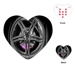 Bord Edge Wheel Tire Black Car Playing Cards (heart)  by Nexatart