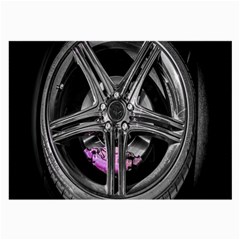 Bord Edge Wheel Tire Black Car Large Glasses Cloth (2-side) by Nexatart