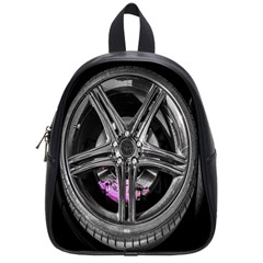 Bord Edge Wheel Tire Black Car School Bags (small)  by Nexatart