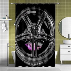 Bord Edge Wheel Tire Black Car Shower Curtain 48  X 72  (small)  by Nexatart