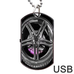 Bord Edge Wheel Tire Black Car Dog Tag Usb Flash (two Sides) by Nexatart