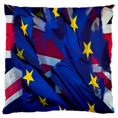 Brexit Referendum Uk Large Flano Cushion Case (one Side) by Nexatart