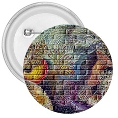 Brick Of Walls With Color Patterns 3  Buttons by Nexatart