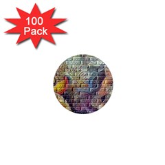 Brick Of Walls With Color Patterns 1  Mini Magnets (100 Pack)  by Nexatart