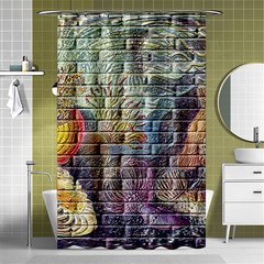 Brick Of Walls With Color Patterns Shower Curtain 48  X 72  (small)  by Nexatart