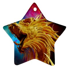 Broncefigur Golden Dragon Ornament (star) by Nexatart