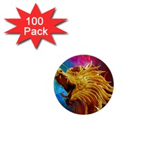 Broncefigur Golden Dragon 1  Mini Magnets (100 Pack)  by Nexatart