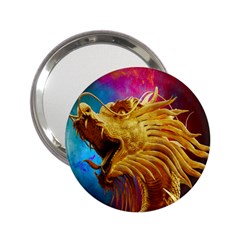 Broncefigur Golden Dragon 2 25  Handbag Mirrors by Nexatart