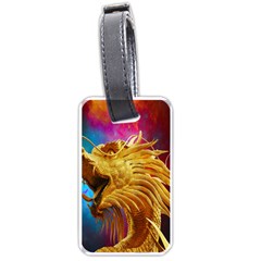 Broncefigur Golden Dragon Luggage Tags (one Side)  by Nexatart