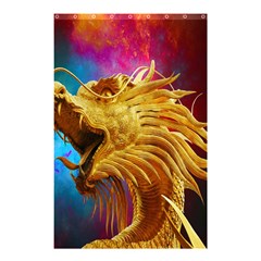 Broncefigur Golden Dragon Shower Curtain 48  X 72  (small)  by Nexatart