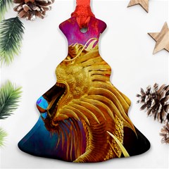 Broncefigur Golden Dragon Ornament (christmas Tree)  by Nexatart