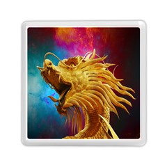 Broncefigur Golden Dragon Memory Card Reader (square)  by Nexatart